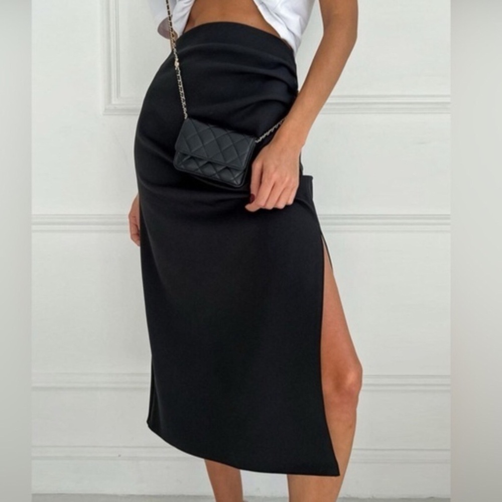Commense Ruched Utility Skirt